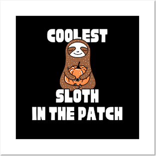 Halloween coolest sloth in the patch Posters and Art